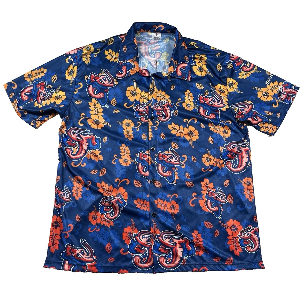 Jumbo Shrimp Shirt XL Jacksonville Minor League Baseball Destroyer Hawaiian